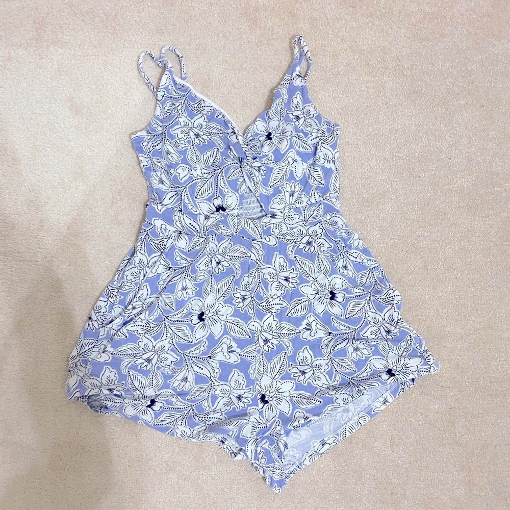 Loft lavender floral romper